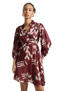 Zaccai Women's Brown Satin Abstract Dress