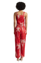 Zaccai Women's Red Satin Printed Co-ord Set