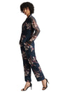 Zaccai Women's Navy Organza Floral Co-ord Set