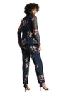 Zaccai Women's Navy Organza Floral Co-ord Set