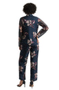 Zaccai Women's Navy Organza Floral Co-ord Set