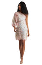 Zaccai Women's Beige Organza Floral Dress