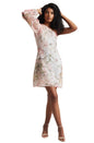 Zaccai Women's Beige Organza Floral Dress