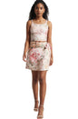 Zaccai Women's Beige Organza Floral Co-ord Set