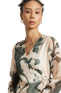Zaccai Women's Cream Organza Floral Dress