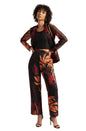 Zaccai Women's Black Organza Abstract Co-ord Set