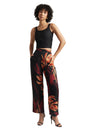 Zaccai Women's Black Organza Abstract Co-ord Set