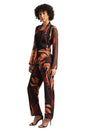 Zaccai Women's Black Organza Abstract Co-ord Set