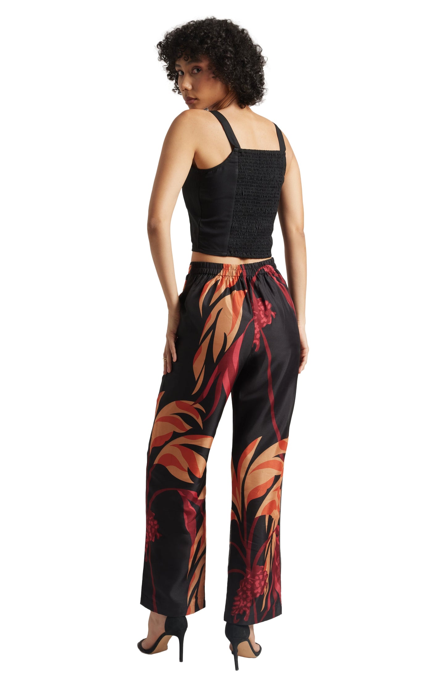 Zaccai Women's Black Organza Abstract Co-ord Set