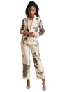 Zaccai Women's Cream Organza Floral Co-ord Set