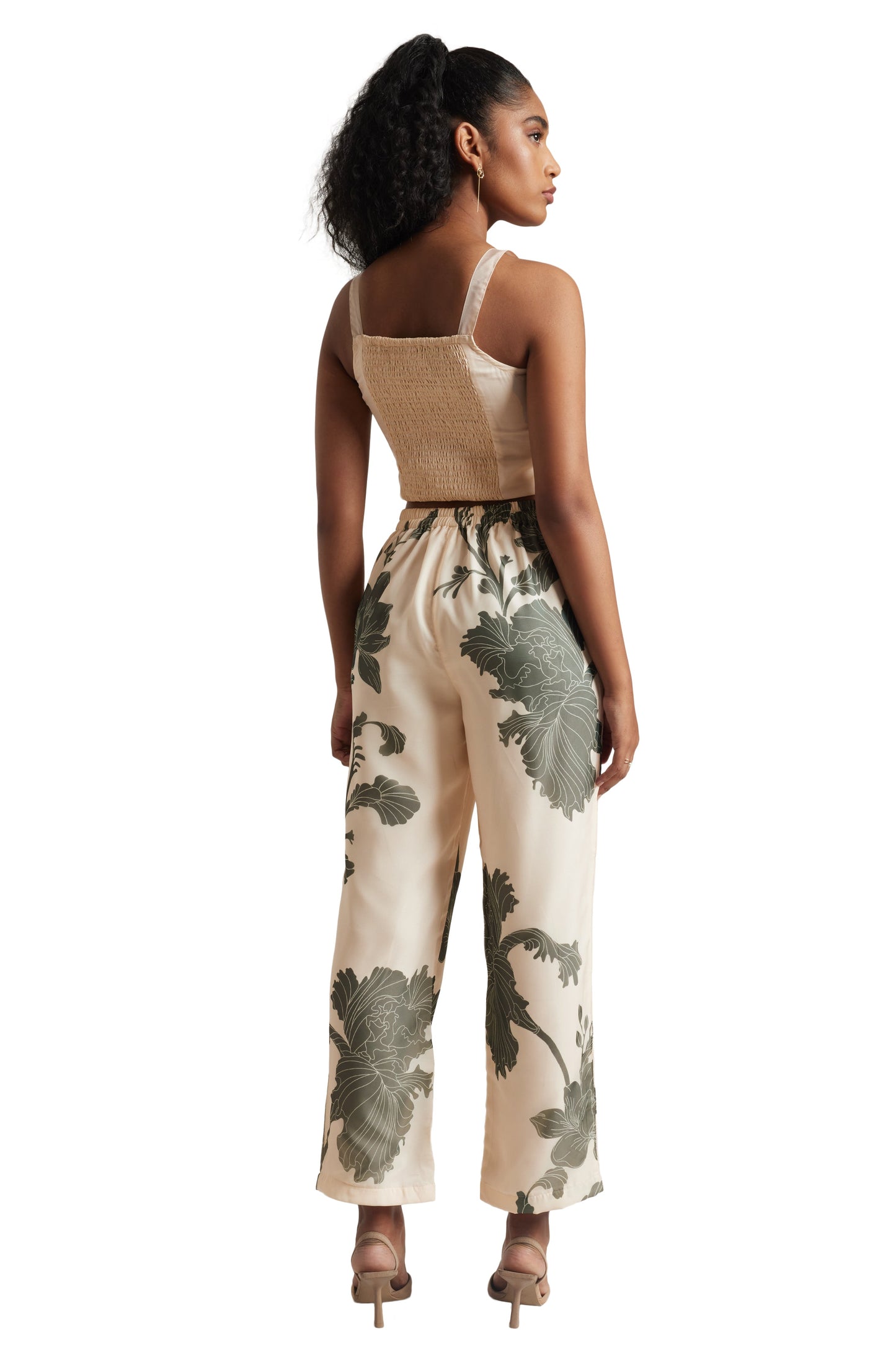Zaccai Women's Cream Organza Floral Co-ord Set