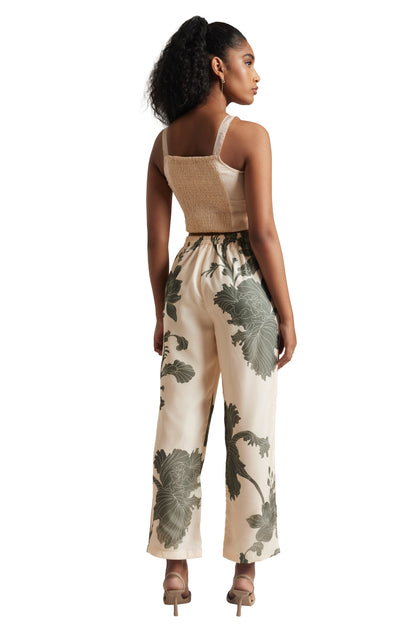 Zaccai Women's Cream Organza Floral Co-ord Set