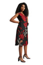 Zaccai Women's Black Organza Floral Dress