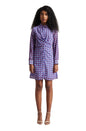 Zaccai Women's Purple Georgette Geometric Dress