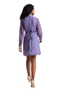 Zaccai Women's Purple Georgette Geometric Dress