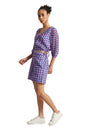 Zaccai Women's Purple Georgette Geometric Co-ord Set