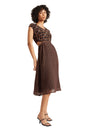 Zaccai Women's Black Georgette Geometric Dress
