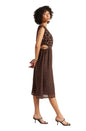 Zaccai Women's Black Georgette Geometric Dress