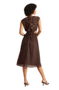 Zaccai Women's Black Georgette Geometric Dress