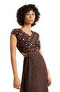 Zaccai Women's Black Georgette Geometric Dress