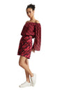 Zaccai Women's Pink Georgette Geometric Co-ord Set