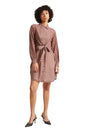 Zaccai Women's Brown Georgette Geometric Dress
