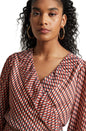 Zaccai Women's Brown Georgette Geometric Co-ord Set