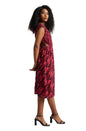 Zaccai Women's Pink Georgette Geometric Dress