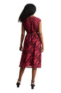 Zaccai Women's Pink Georgette Geometric Dress