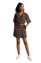 Zaccai Women's Black Georgette Geometric Co-ord Set
