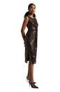 Zaccai Women's Black Poly Elastane Sequined Dress