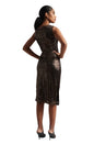 Zaccai Women's Black Poly Elastane Sequined Dress