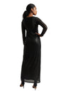 Zaccai Women's Black Poly Elastane Sequined Dress