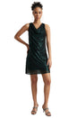 Zaccai Women's Black Poly Elastane Sequined Dress