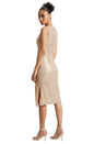 Zaccai Women's Champagne Poly Elastane Sequined Dress