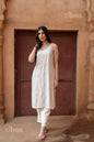 Zibaa Ivory Muslin Chikankari Co-ord Set