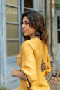 Zibaa Muslin Golden Beige Chikankari Co-ord Set