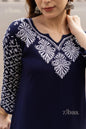 Zibaa Rayon Chikankari Kurti with Jaal work