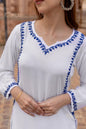 Zibaa Rayon White Chikankari Kurti