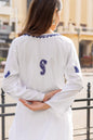 Zibaa Rayon White Chikankari Kurti with small motifs