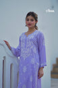 Zibaa Modal Lavender Chikankari Kurta