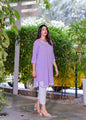 Zibaa Lavender Luxury Rayon Chikankari Coord Set