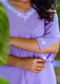 Zibaa Lavender Luxury Rayon Chikankari Coord Set
