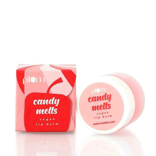 Plum Candy Melts Vegan Lip Balm Red Velvet Love For Dry & Chapped Lips, Natural SPF with Vitamin A