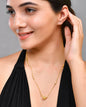 VOJ Gold-Polished Designer Piped Chain WithBig Gold Bead.