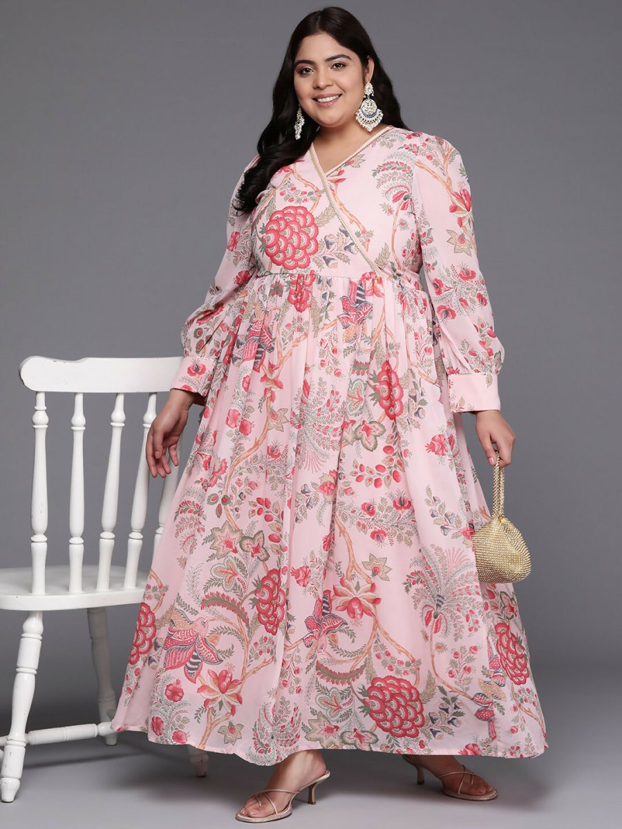 Ahalyaa Women's Traditional wear Ethnic Dress - Pink