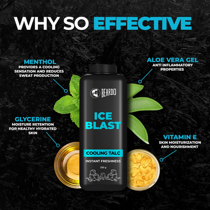 Beardo Ice Blast Cooling Talc Powder For Men
