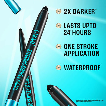 Lakme 9-5 Eyeconic Smokey Kajal - Black