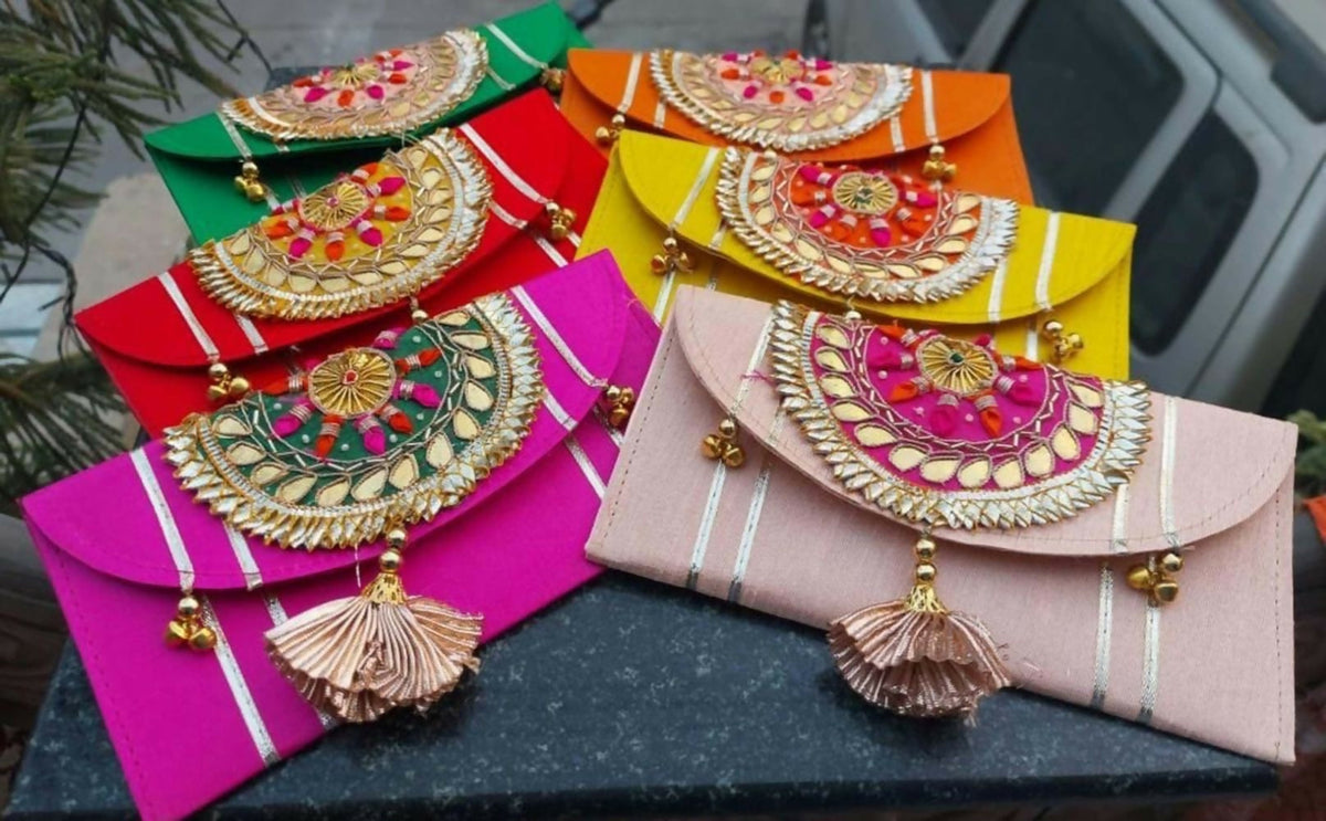 Joban Fashion Shagun Envelopes ( Pack Of 6 ) - Multicolor