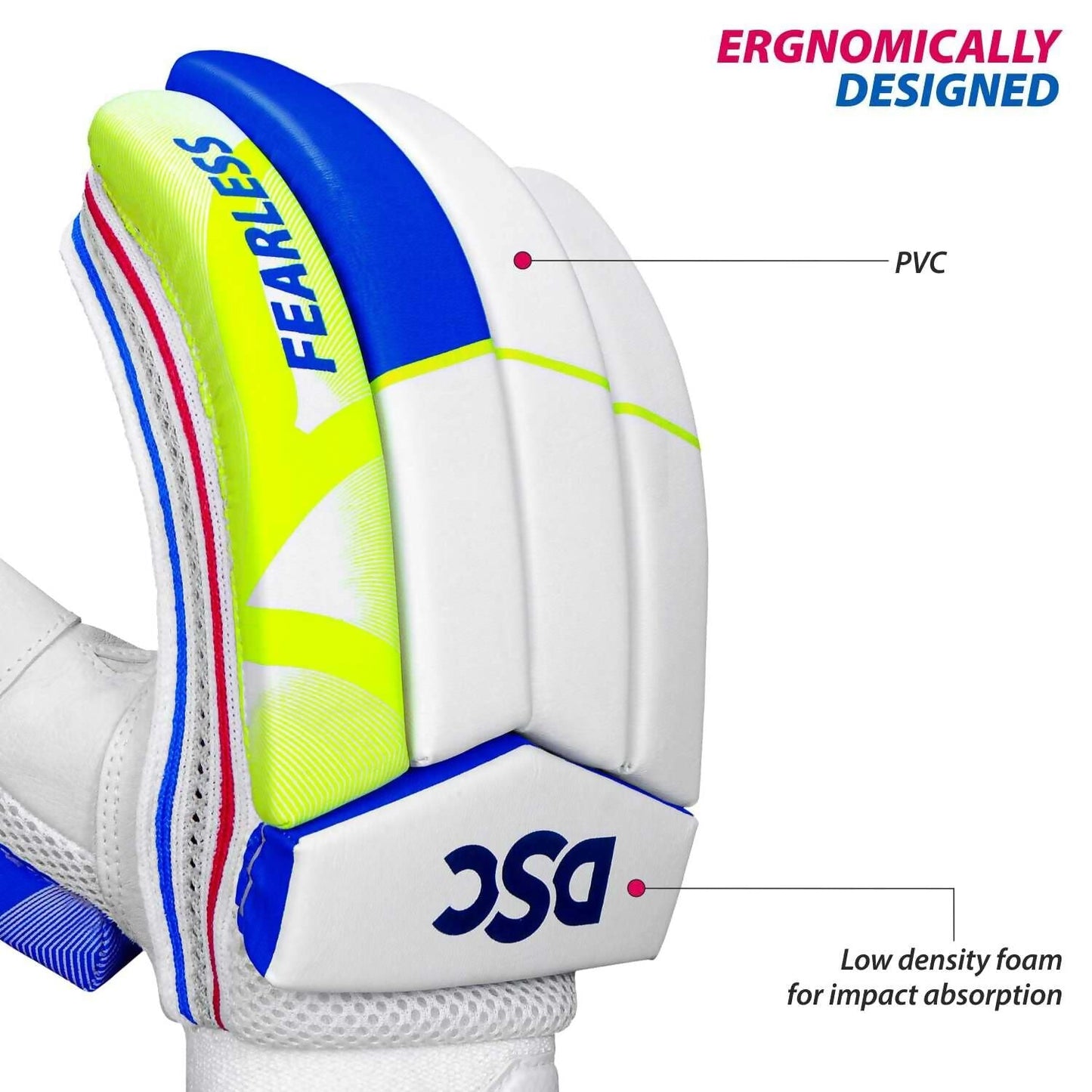DSC Intense Attitude Men's Cricket Batting Gloves (Colour May Vary)